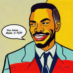 Make it POP - image of suited smiling guy facing to the side